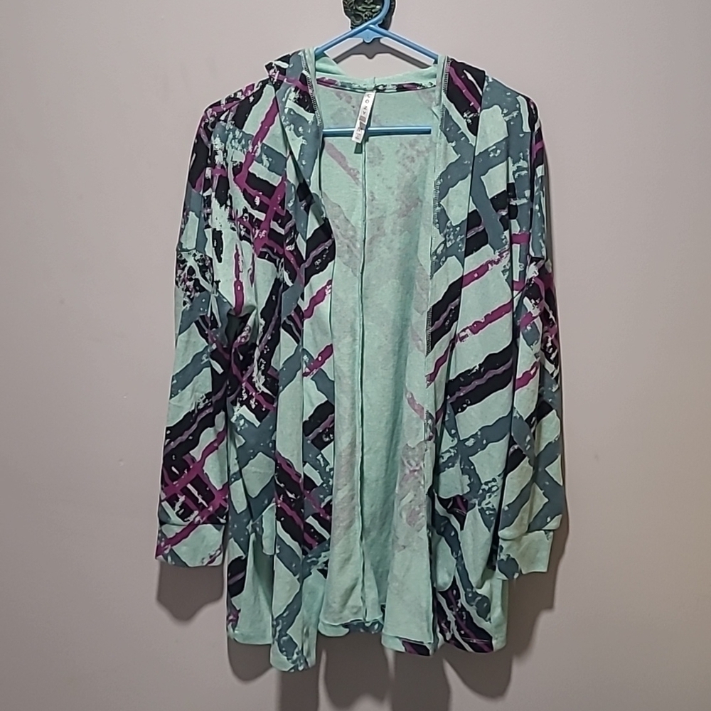 Lularoe Cozy hooded jacket cardigan sz medium WT138